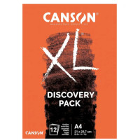 Блок паперу для акварелі XL Discovery Pack Dessin and Croquis 21x29,7 cm - A4, 12 аркушів, Canson