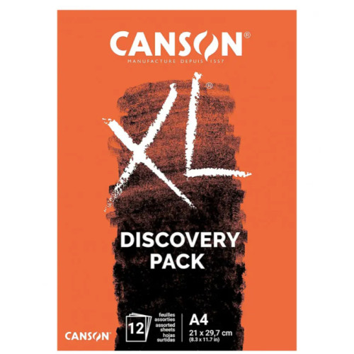 Блок паперу для акварелі XL Discovery Pack Dessin and Croquis 21x29,7 cm - A4, 12 аркушів, Canson