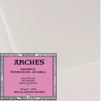 Альбом для акварели Arches Hot Pressed Natural White 300 г, 26x36 см, 12 листов Альбом для акварели Arches Hot Pressed Natural White 300 г, 26x36 см, 12 листов