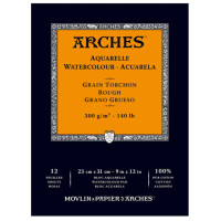 Альбом для акварелі Arches Rough Natural White 300 г, 23x31 см, 12 аркушів