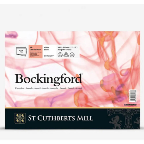 Альбом для акварелі Bockingford, HP, White, 300 г, 31х23 см, 12 аркушів