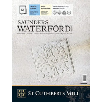 Альбом для акварелі Saunders Waterford, CP, 100% cotton, White, 300 г, 23х31 см, 12 листів
