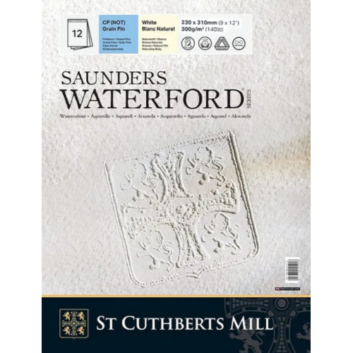 Альбом для акварелі Saunders Waterford, CP, 100% cotton, White, 300 г, 23х31 см, 12 листів