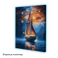 Картина по номерам со светодиодной подсветкой Riviera Blanca Морской вечер 40x50 см (ГР-036)