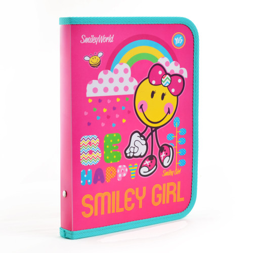 Папка для зошитів пласт. на блискавці В5 Smiley World (pink)