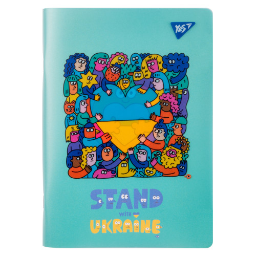 Зошит для записів YES А5/70 пласт.обл. Stand with Ukraine