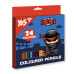 Кольорові олівці Yes Ninja, 24 кольори