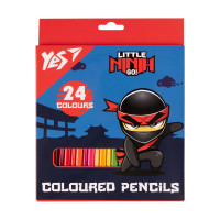Кольорові олівці Yes Ninja, 24 кольори