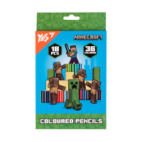 Цветные карандаши Yes 18/36 цветов Minecraft