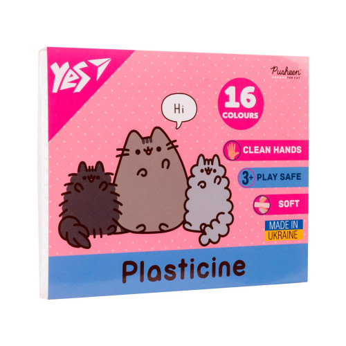 Пластилин Yes Pusheen 16 цветов 320 г