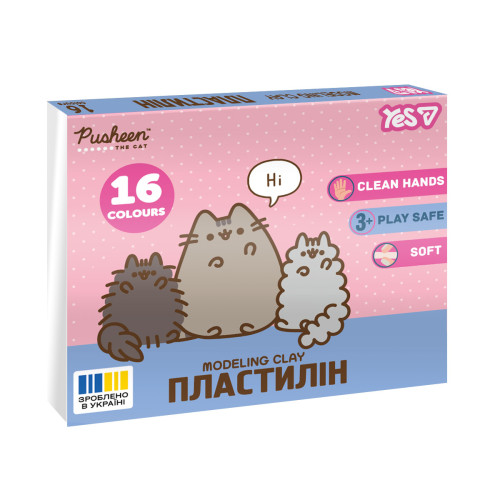 Пластилин Yes Pusheen 16 цветов 320 г