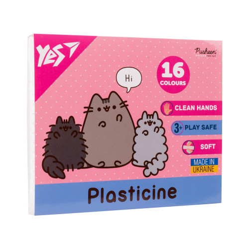 Пластилін Yes Pusheen 16 кольорів 320 г