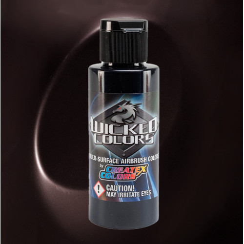Краска для аэрографии Полупрозрачный дымчатый черный Wicked Detail W072 Smoke Black, 60 мл