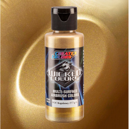 Краска для аэрографии Металлик золото Wicked Colors W373 Metallic Actress Gold, 120 мл
