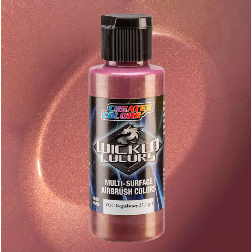 Краска для аэрографии Металлик розовый Wicked Colors W372 Metallic Rose, 10 мл (R)