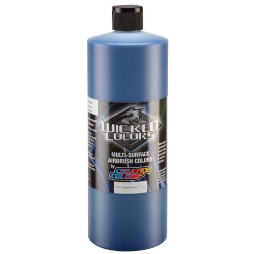Краска для аэрографии Непрозрачный фтало-синий Wicked Colors W086 Opaque Phthalo Blue, 960 мл