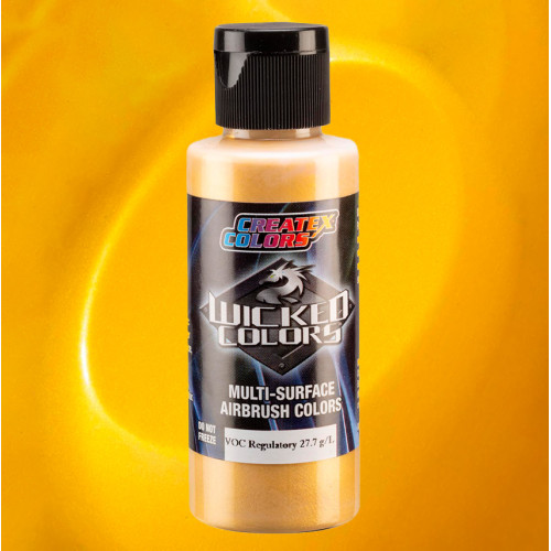 Краска для аэрографии Перламутровое золото Wicked Colors W313 Pearl Gold, 10 мл (R)