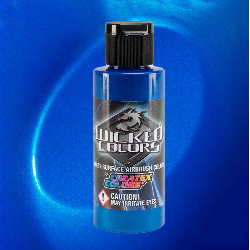 Краска для аэрографии Перламутровый синий Wicked Colors W304 Pearl Blue, 120 мл