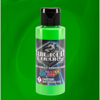 Фарба для аерографії Флуоресцентний зелений Wicked Colors W023 Fluorescent Green, 60 мл