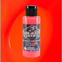 Краска для аэрографии Флуоресцентный красный Wicked Colors W022 Fluorescent Red, 60 мл