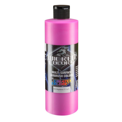 Краска для аэрографии Флуоресцентный малиновый Wicked Colors W021 Fluorescent Raspberry, 480 мл