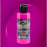Краска для аэрографии Флуоресцентный малиновый Wicked Colors W021 Fluorescent Raspberry, 60 мл