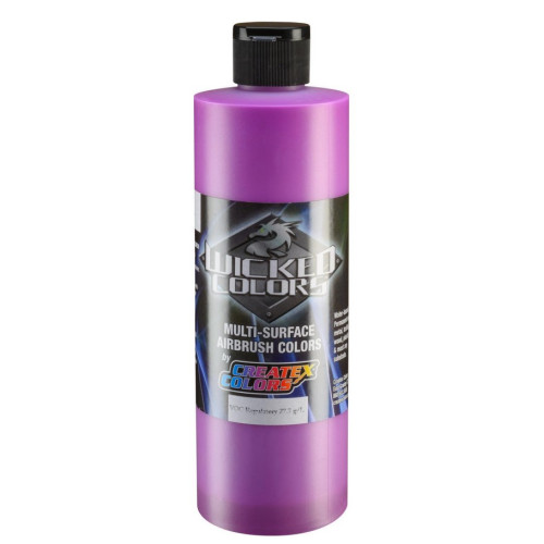 Краска для аэрографии Флуоресцентный фиолетовый Wicked Colors W020 Fluorescent Purple, 480 мл