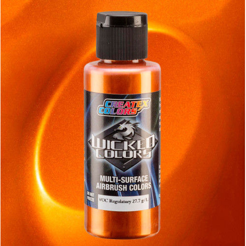 Фарба для аерографії Металік яскраво-жовтогарячий Wicked Colors W365 Metallic Burnt Orange, 120 мл
