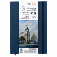 Блокнот для акварелі Watercolor by Fabriano А5 200г/м2 32 л білий папір Індиго ROSA Gallery