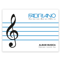 Альбом для нот MUSICA, 17х24см, 80г/м2, 16 листов, Fabriano