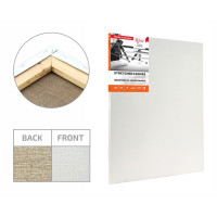 Холст на подрамнике лен 90x95 см, среднее зерно, акриловый грунт, модуль №1 ROSA