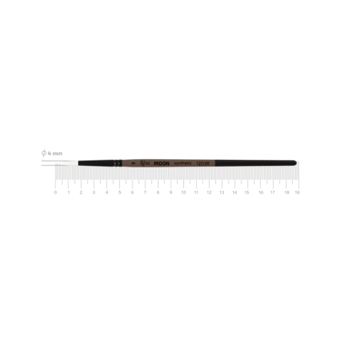 Пензель синтетика кругла MOON 1203R №5 коротка ручка ROSA