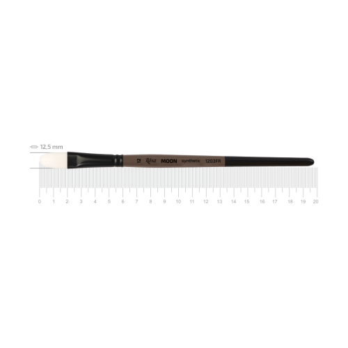 Пензель синтетика овальна MOON 1203FR №12 коротка ручка ROSA