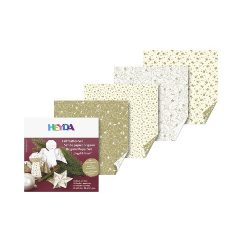 Набір паперу для орігамі Angel, 10x10 см, 70г/м2, Heyda, 30 шт