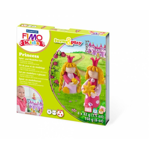 Набір пластики Fimo kids Принцеса, 4 кольори по 42г