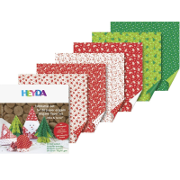 Набор бумаги для оригами Новый Год, 10x10 см, 70г/м2, Heyda, 30 шт