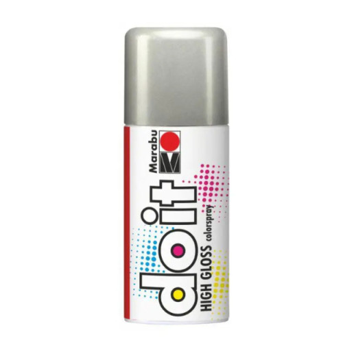 Фарба спрей High Gloss Срібна 150мл do it Marabu