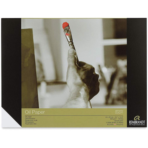 Склейка для масляних фарб REMBRANDT 30х40см 300г/м2 текстура полотна, 10 аркушів