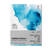 Альбом акварельного паперу Winsor Newton Watercolour, cold press, 25% бавовна, 23х31 см, 300 г/м2, 12 аркушів