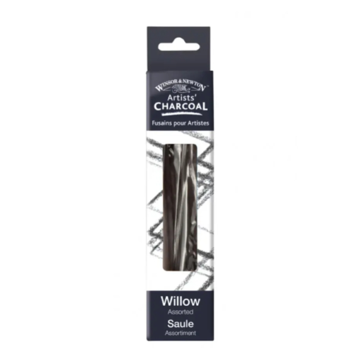 Набір натурального вугілля Winsor Newton Willow Charcoal, асорті (тонкий, середній, товстий), 12 шт