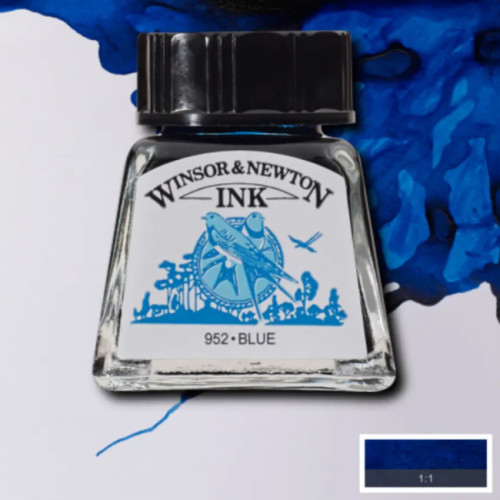 Тушь Drawing Inks Winsor Newton 14 мл №032 Blue (Синий)