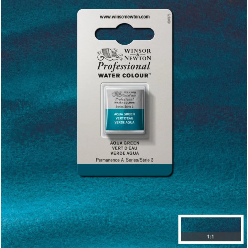 Акварельна фарба Зелено-блакитна Winsor Newto Professional Watercolour, №697, S3, Aqua Green