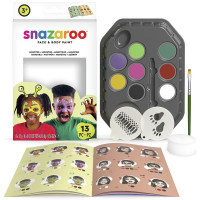 Набір для гриму Snazaroo Monster: 8 кольорів, 1 губка, 1 пензлик, 2 трафарети, буклет