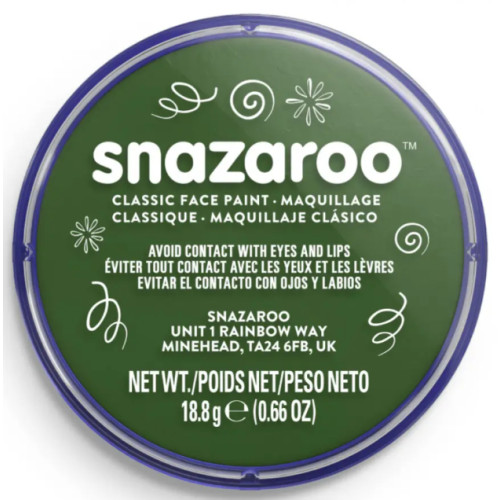 Краска для грима Зеленый темный Snazaroo Classic 18 мл, Dark Green