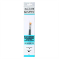 Набор кистей синтетика Foundation Watercolor Brushes (3 шт: круглые №3, плоские №1, 2), короткая ручка