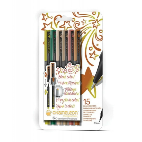 Набір ручок Chameleon Fineliner 6 шт. - Nature Colors, FL0602