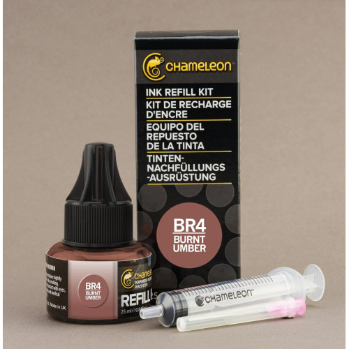 Чернила для заправки маркера Burnt Umber Умбра жженая BR4, Chameleon CT9027, 25 мл
