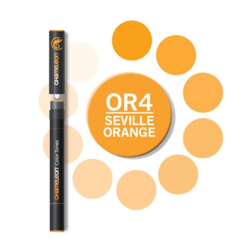 Двусторонний спиртовой маркер Севильский оранжевый OR4, Chameleon Seville Orange