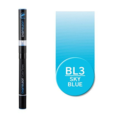 Двусторонний спиртовой маркер Голубое небо BL3, Chameleon Sky Blue
