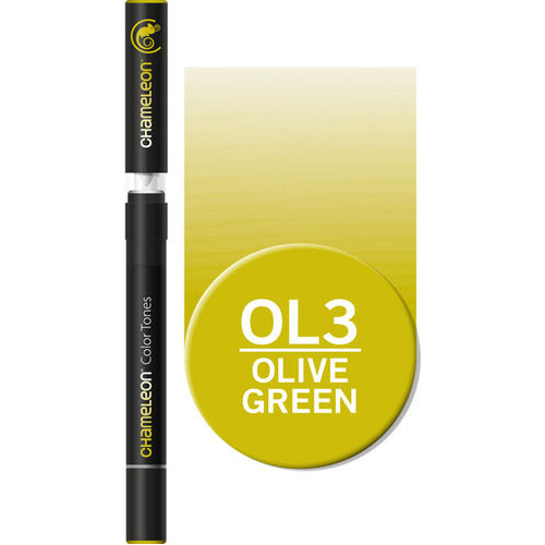 Двусторонний спиртовой маркер Оливково-зеленый OL3, Chameleon Olive Green